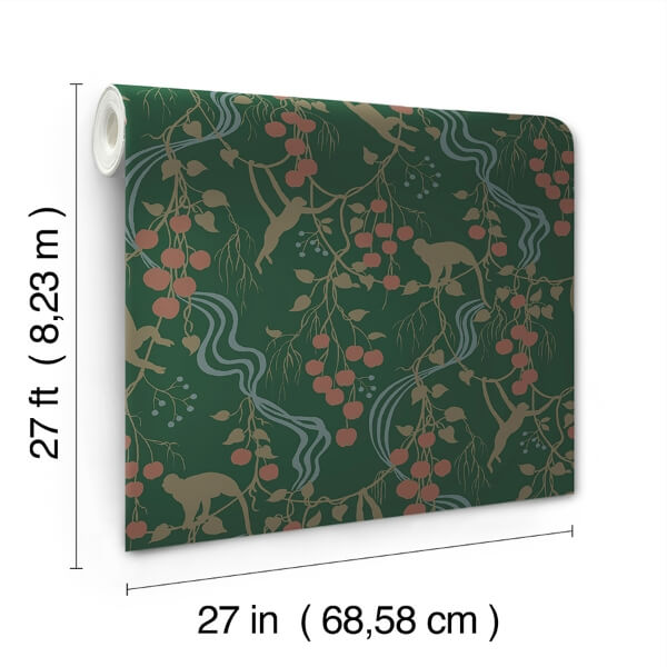 Linden Dark Green Jungle Canopy Wallpaper