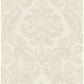 Shadow Cream Flocked Damask Wallpaper