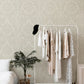 Shadow Cream Flocked Damask Wallpaper