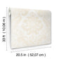 Shadow Cream Flocked Damask Wallpaper