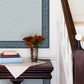 Carved Floral Blue Trim Wall Border