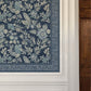 Carved Floral Blue Trim Wall Border