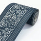 Carved Floral Blue Trim Wall Border