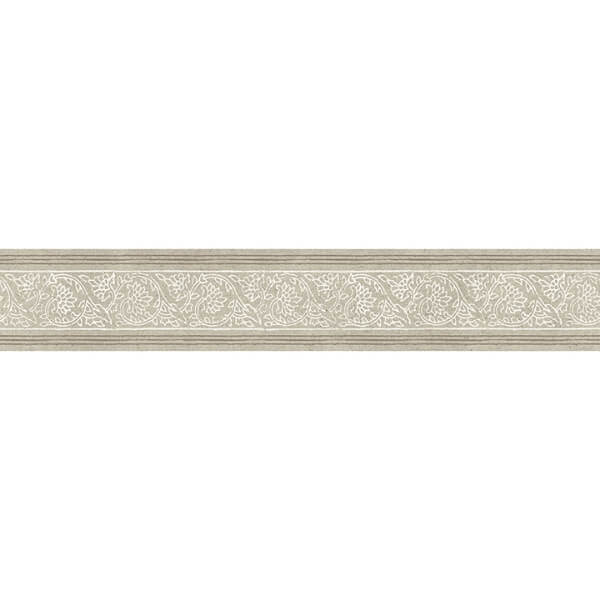 Carved Floral Taupe Trim Wall Border