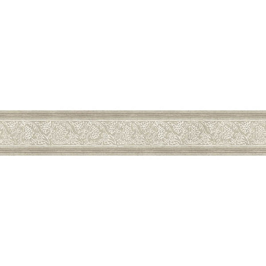 Carved Floral Taupe Trim Wall Border