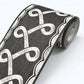 Scalloped Ribbon Black Trim Wall Border