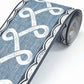 Scalloped Ribbon Blue Trim Wall Border