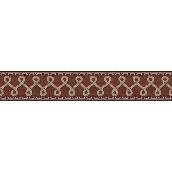 Scalloped Ribbon Red Trim Wall Border