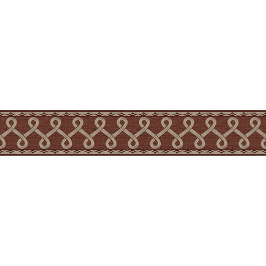 Scalloped Ribbon Red Trim Wall Border