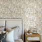 Goldfinch Peach Birds and Blooms Wallpaper