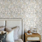 Goldfinch Neutral Birds and Blooms Wallpaper