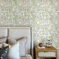 Goldfinch Green Birds and Blooms Wallpaper