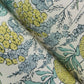 Goldfinch Aqua Birds and Blooms Wallpaper