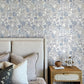 Goldfinch Blue Birds and Blooms Wallpaper