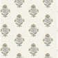 Hollyhock Honey Floral Crest Wallpaper