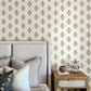 Hollyhock Honey Floral Crest Wallpaper