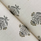 Hollyhock Black Floral Crest Wallpaper