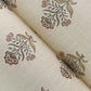 Hollyhock Rust Floral Crest Wallpaper