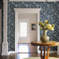 Begonia Indigo Floral Trail Wallpaper