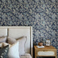 Begonia Indigo Floral Trail Wallpaper