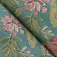 Begonia Teal Floral Trail Wallpaper