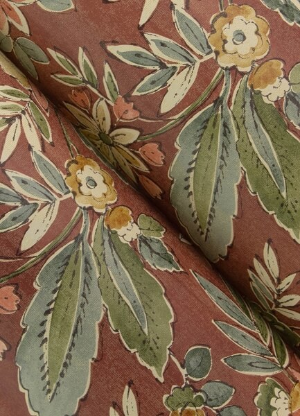 Begonia Red Floral Trail Wallpaper