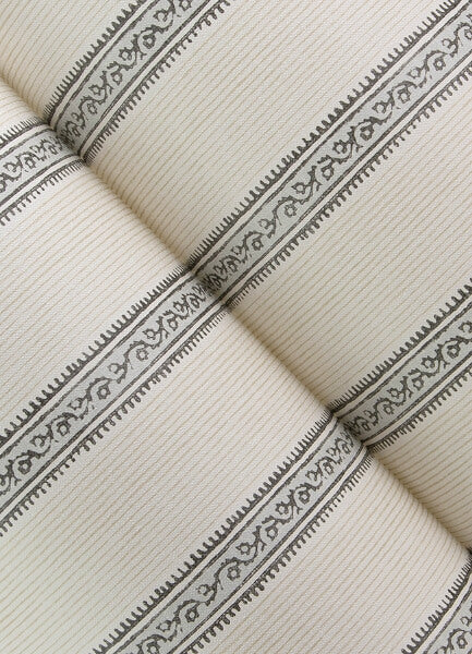 Mandevilla Black Vine Stripe Wallpaper