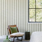Mandevilla Green Vine Stripe Wallpaper