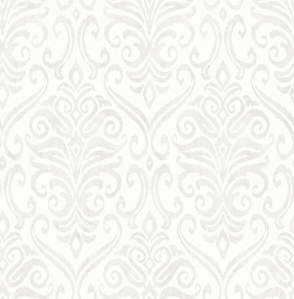 Adavu Dove Damask Wallpaper