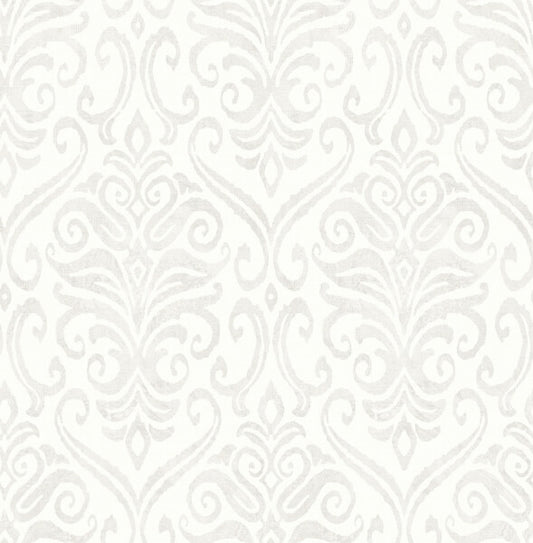 Adavu Dove Damask Wallpaper