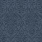 Adavu Blue Damask Wallpaper