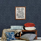 Adavu Blue Damask Wallpaper