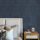 Adavu Blue Damask Wallpaper