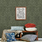 Adavu Dark Green Damask Wallpaper