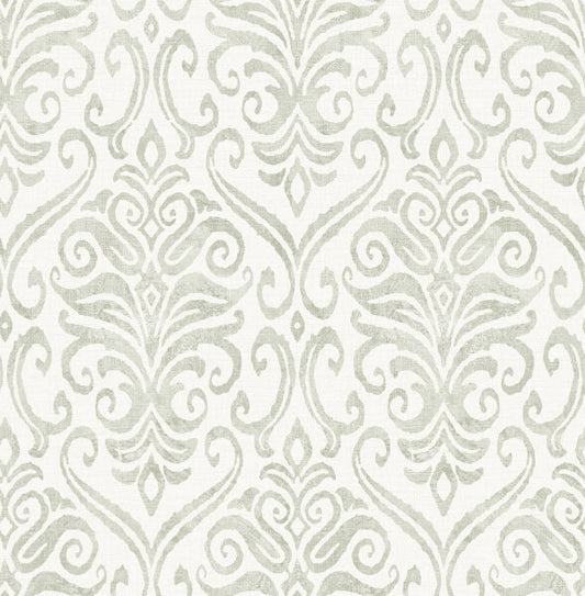 Adavu Sage Damask Wallpaper