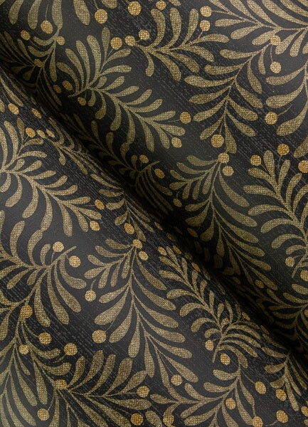 Chrysantha Black Berry Branches Wallpaper