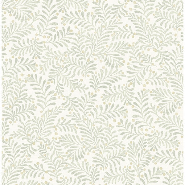 Chrysantha Sage Berry Branches Wallpaper