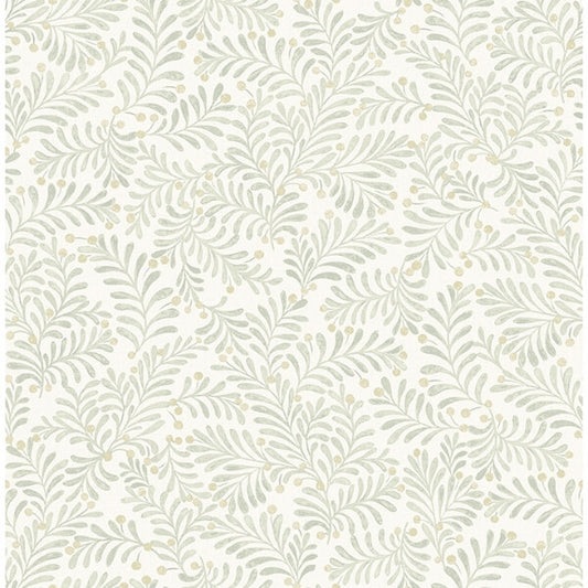 Chrysantha Sage Berry Branches Wallpaper