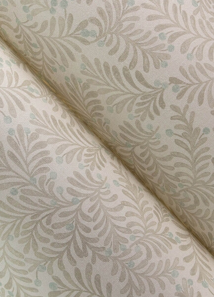 Chrysantha Light Grey Berry Branches Wallpaper