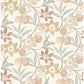 Passiflora Peach Fruit and Floral Wallpaper