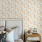 Passiflora Peach Fruit and Floral Wallpaper