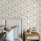 Passiflora Blue Fruit and Floral Wallpaper