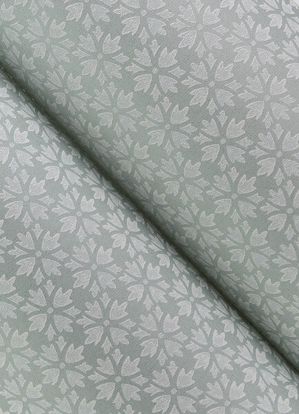 Phlox Light Blue Floral Stamp Wallpaper