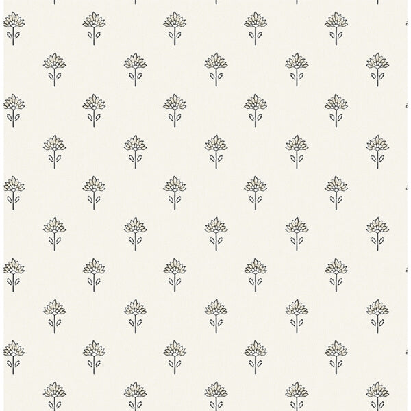 Surdiva Ivory Floral Fan Wallpaper