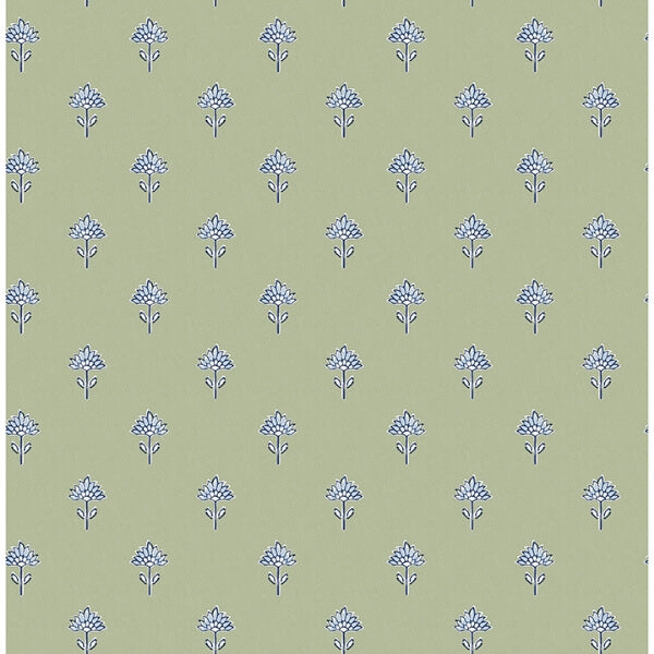 Surdiva Green Floral Fan Wallpaper