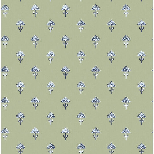 Surdiva Green Floral Fan Wallpaper