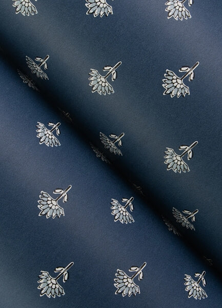 Surdiva Indigo Floral Fan Wallpaper