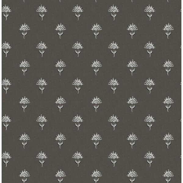 Surdiva Black Floral Fan Wallpaper