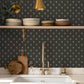 Surdiva Black Floral Fan Wallpaper