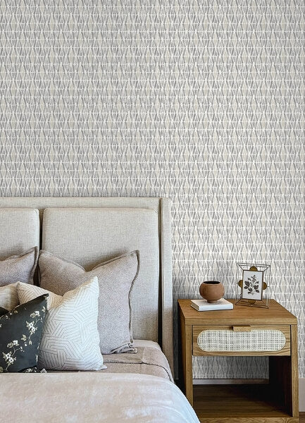 Nabi Charcoal Geometric Wallpaper